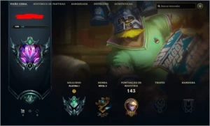 PLATINA 1 - EMOTE MESTRE + MMR MESTRE - League of Legends LOL