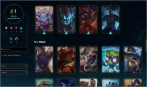 Conta nivel 116, ouro 2, 93 champ, 61 skins - League of Legends LOL
