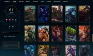 Conta nivel 116, ouro 2, 93 champ, 61 skins - League of Legends LOL