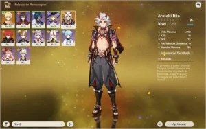 Genshin Impact conta Arataki Itto+diluc AR10