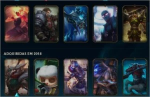 Conta Legue of Legends Ouro 3 com 117 skins mono riven - League of Legends LOL