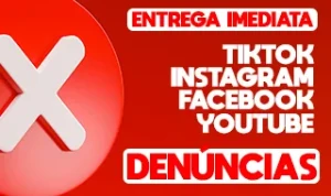 * Mega Promoção * Denúncias - Tiktok, Youtube, Instagram, Fa - Redes Sociais