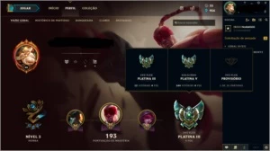 CONTA PLATINA 3 FLEX & PLATINA 5 SOLO SEASON ATUAL - League of Legends LOL
