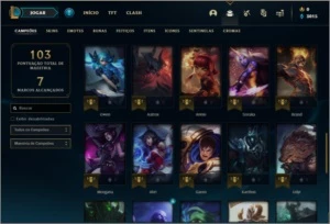 Conta platina 4 com 46 champs e 10 skins ( MAIN TOP / ADC ) - League of Legends LOL