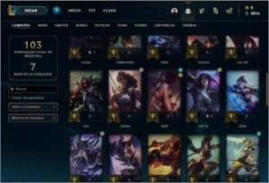 Conta platina 4 com 46 champs e 10 skins ( MAIN TOP / ADC ) - League of Legends LOL