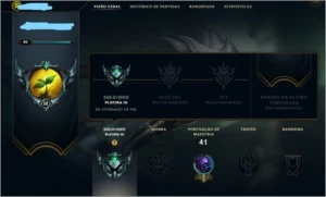 Conta smurf lol platina 3 MMR Alto - League of Legends