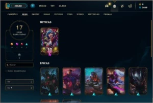 Conta prata 4 com 17 skins e 38 champs - League of Legends LOL