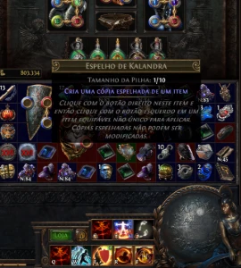 1x Mirror of Kalandra (110 reais) - Path of Exile 1 e 2