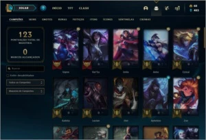 Conta DIAMANTE 4 BARATA com 36 skins e 59 champs - League of Legends LOL
