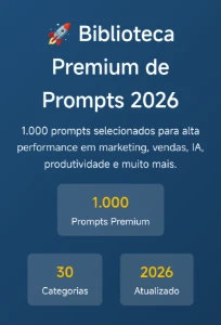 Biblioteca Premium 1.000 Prompts 2026 - Inteligência Artificial