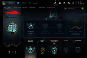 Conta plat 3  lvl 40 58%de winrate - League of Legends LOL