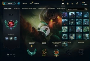 Conta PLATINA 4 - Smurf LOL (league of legends) ELOMOON