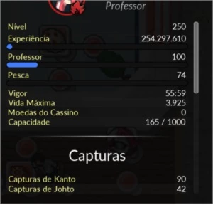 LV 250 VOLCANIC - PROFESSOR RANK 100 - GOLD - BOTINHA MEWTWO - PokeXGames PXG