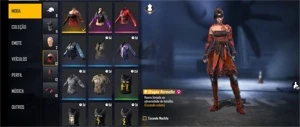 CONTA FF - EMAIL PERSO. - 300$ INV. - CONJ. PERSA - TECHWEAR - Free Fire