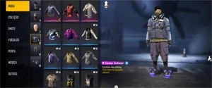 CONTA FF - EMAIL PERSO. - 300$ INV. - CONJ. PERSA - TECHWEAR - Free Fire