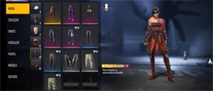 CONTA FF - EMAIL PERSO. - 300$ INV. - CONJ. PERSA - TECHWEAR - Free Fire