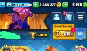 Conta Clash Royale 15k trofeus e 16 evos