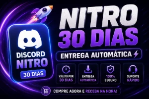 Discord Nitro 30 Dias + Brinde | Entrega Automática