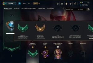 Ouro 1 com 75 Champs e 16 Skins