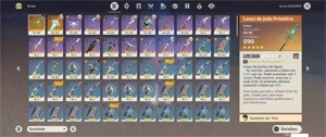 Conta Xiao + Lança de Jade  AR46 + Resinas - Genshin Impact