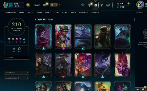 Conta com TODOS os champs e 210 Skins ( Nivel 491 ) 100k+ EA - League of Legends LOL