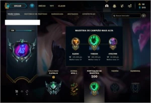 Conta platina 3 com 24 skins e 68 champs ( MAIN SUP ) - League of Legends LOL