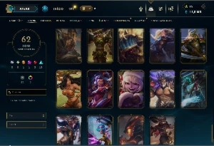 Bronze 2 com 115 Champs e 62 Skins ( JG / ADC / MID ) - League of Legends LOL