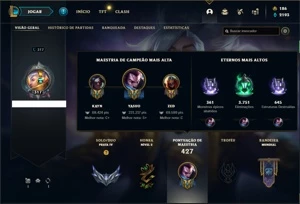 Conta prata 3 com 136 Champs e 134 Skins + 2 Prestigios - League of Legends LOL