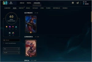 Conta de league of legends , ouro e com todos os campeões LOL