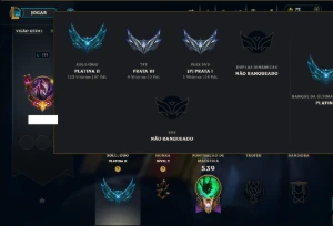 Platina 2 com TODOS os Champs e 119 Skins ( MID / SUP / JG ) - League of Legends LOL