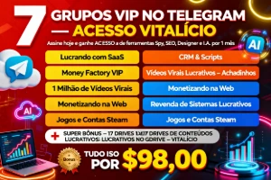 Mega Pack de Grupos Vip, comece a Lucrar Hoje mesmo! - Others
