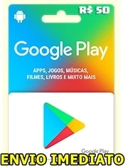 GIFT CARD GOOGLE PLAY R$50,00 - Gift Cards