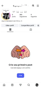 Conta de Instagram 282 seguidores 35 dia de uso - Redes Sociais