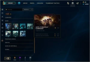 conta LoL |110 champs|60 skins |plat 2|BARATO PRA SAIR LOGO - League of Legends