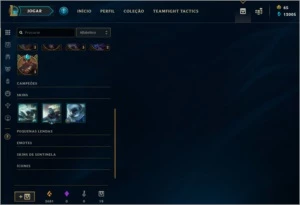 conta LoL |110 champs|60 skins |plat 2|BARATO PRA SAIR LOGO - League of Legends