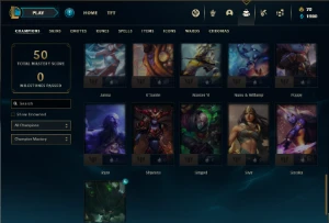 Conta ouro 4 com 46 Champs e 10 Skins + 2 Fragmentos - League of Legends LOL