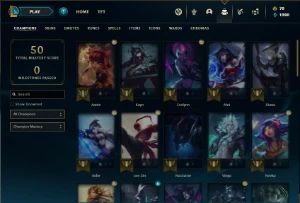 Conta ouro 4 com 46 Champs e 10 Skins + 2 Fragmentos - League of Legends LOL
