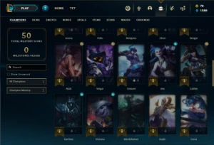 Conta ouro 4 com 46 Champs e 10 Skins + 2 Fragmentos - League of Legends LOL