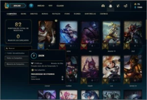 Conta platina 3 com 18 skins e 42 champs ( 2 vitoriosas ) - League of Legends LOL