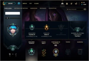 Conta platina 3 com 18 skins e 42 champs ( 2 vitoriosas ) - League of Legends LOL
