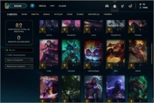 Conta platina 3 com 18 skins e 42 champs ( 2 vitoriosas ) - League of Legends LOL