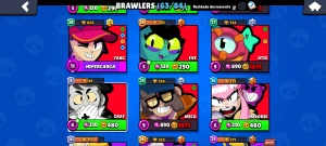 Conta brawl stars 4 lendários bem upada com diversas skins!!