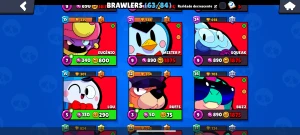 Conta brawl stars 4 lendários bem upada com diversas skins!!