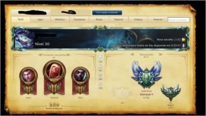 Conta Diamante V: 40 Skins 123 Champs 10 RP. RS:150,00 - League of Legends LOL