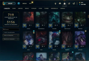 Conta Diamante 2 com TODOS os champs e 326 Skins ( MAIN JG ) - League of Legends LOL