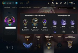 Conta Diamante 2 com TODOS os champs e 326 Skins ( MAIN JG ) - League of Legends LOL
