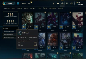 Conta Diamante 2 com TODOS os champs e 326 Skins ( MAIN JG ) - League of Legends LOL