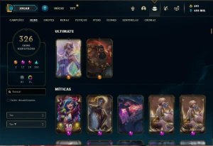 Conta Diamante 2 com TODOS os champs e 326 Skins ( MAIN JG ) - League of Legends LOL