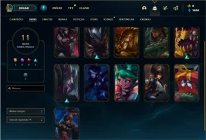 Conta Diamante 3 com 36 Champs e 11 Skins + 34 Espolios - League of Legends LOL