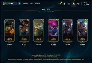 Conta ouro 4 com 25 Champs e 3 Skins - League of Legends LOL
